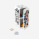 Locker as retro fridge with food icon magnets 