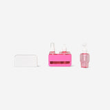 Pink travel set with case and suction cups - 3 pcs