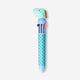 Plush multi-coloured ballpoint pen with dinosaur