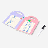 Reusable math learning book
