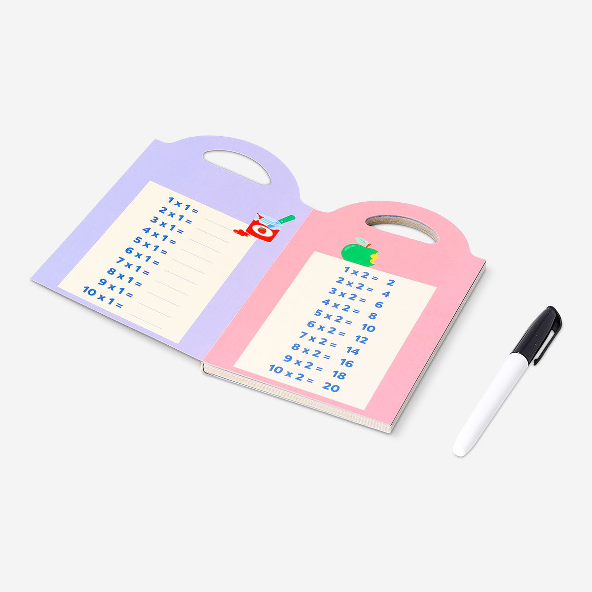 Reusable math learning book