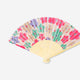 Foldable bamboo fan - Abstract flowers