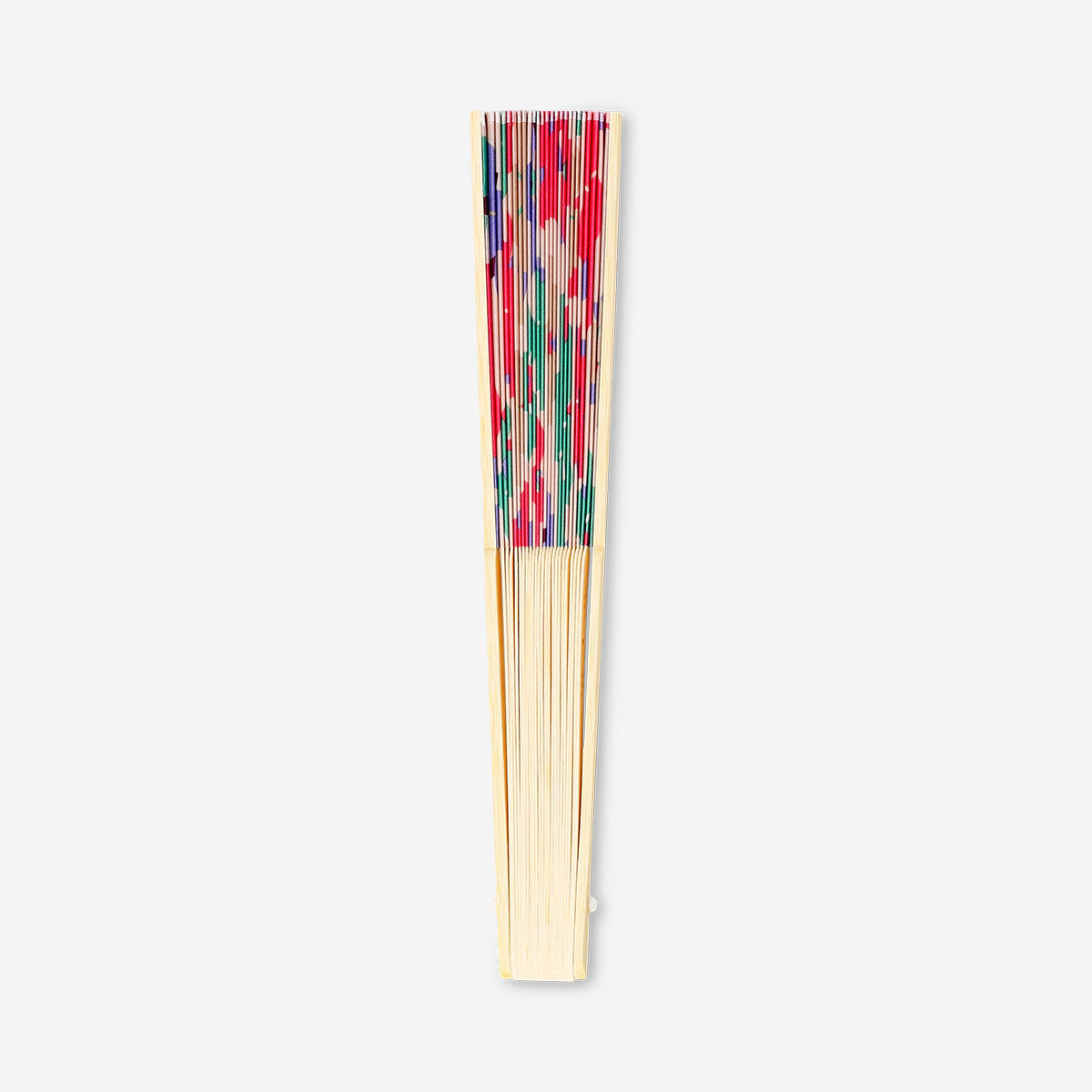 Foldable bamboo fan - Abstract flowers
