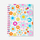 Floral notebook with page markers and pen 