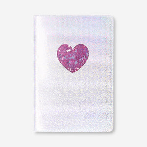 Parlak Kalp Desenli A5 Defter