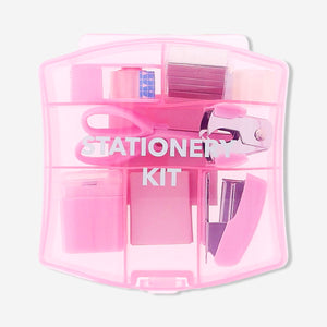 Pembe Şeffaf Kırtasiye Seti