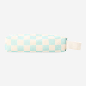 Green chequered pencil case