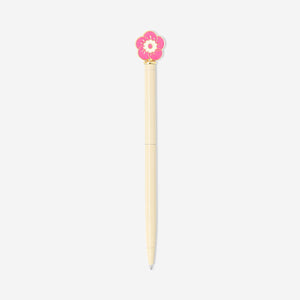 Ballpoint pen - Pink flower topper