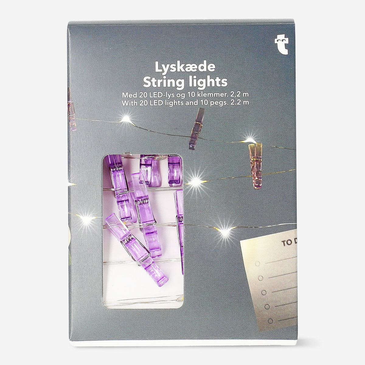 String lights - Purple clips