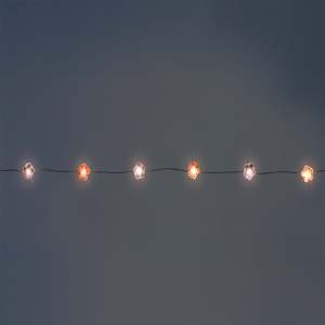 String lights - Purple and pink flowers