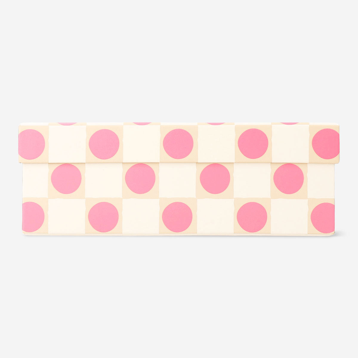 Storage box with pink polka dots - 14x20 cm