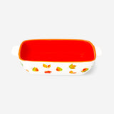 Ceramic oven dish with leaf design - 12x20 cm
