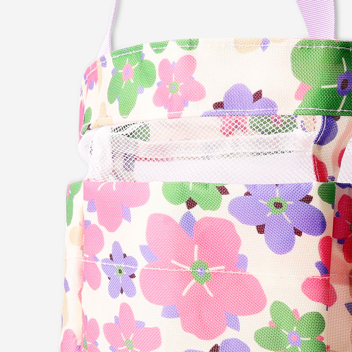 Floral hanging organiser for bathroom