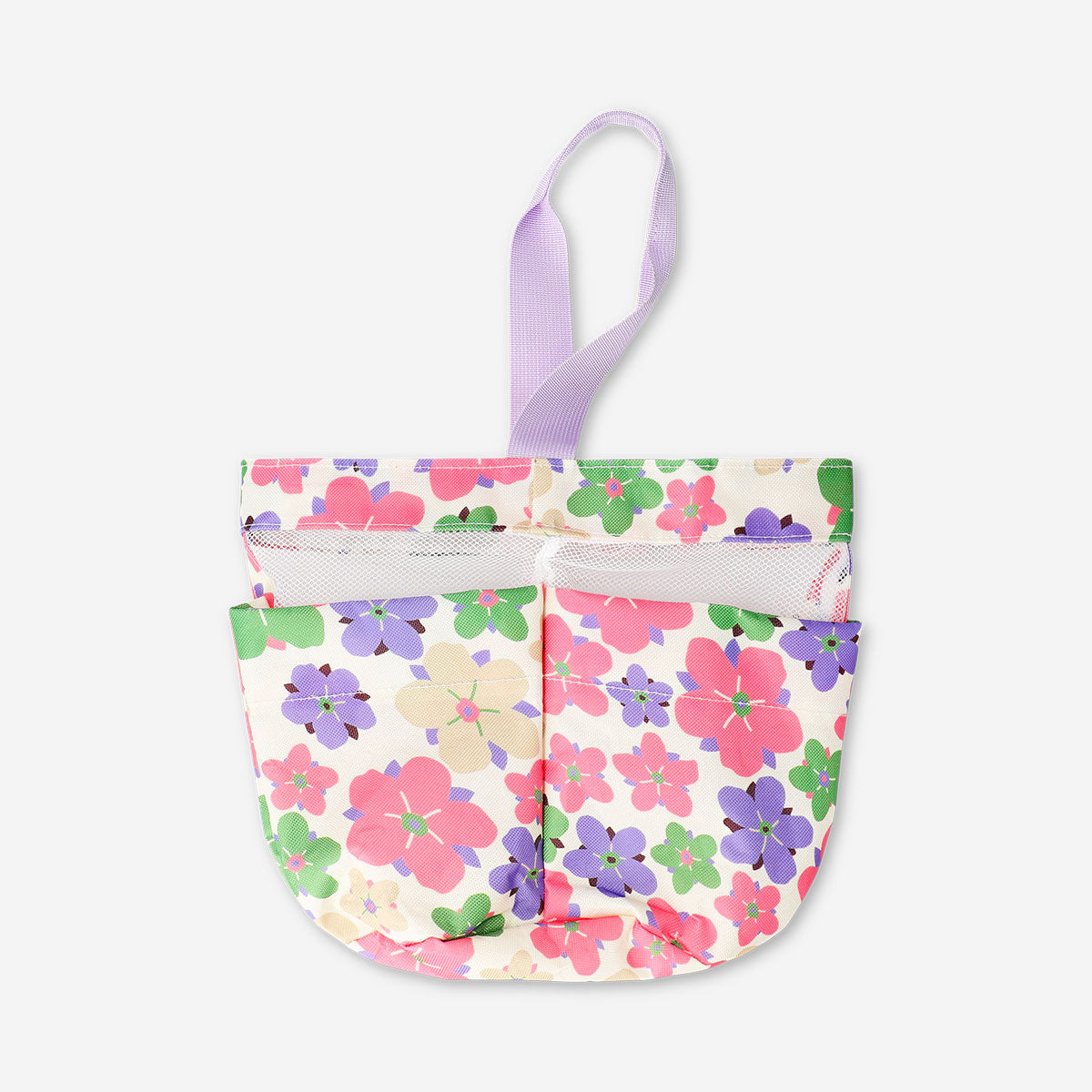 Floral hanging organiser for bathroom