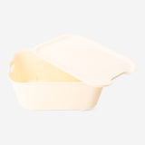 Yellow storage box with lid - 19x26 cm