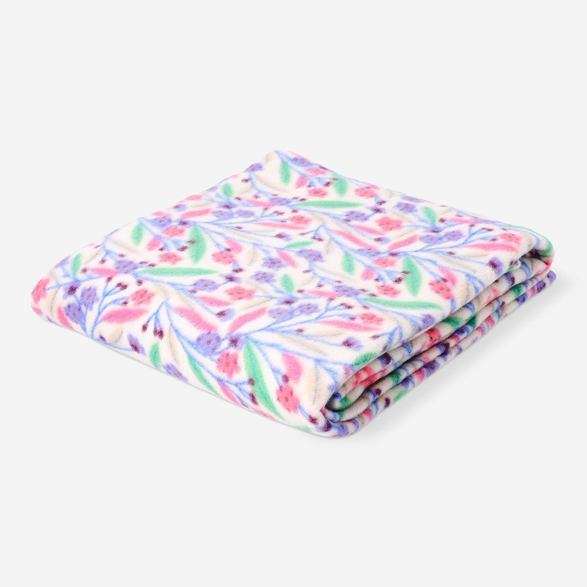 Çiçek Desenli Polar Battaniye