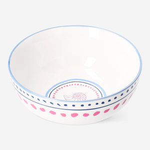Ceramic bowl with dots and seashell - 12 cm