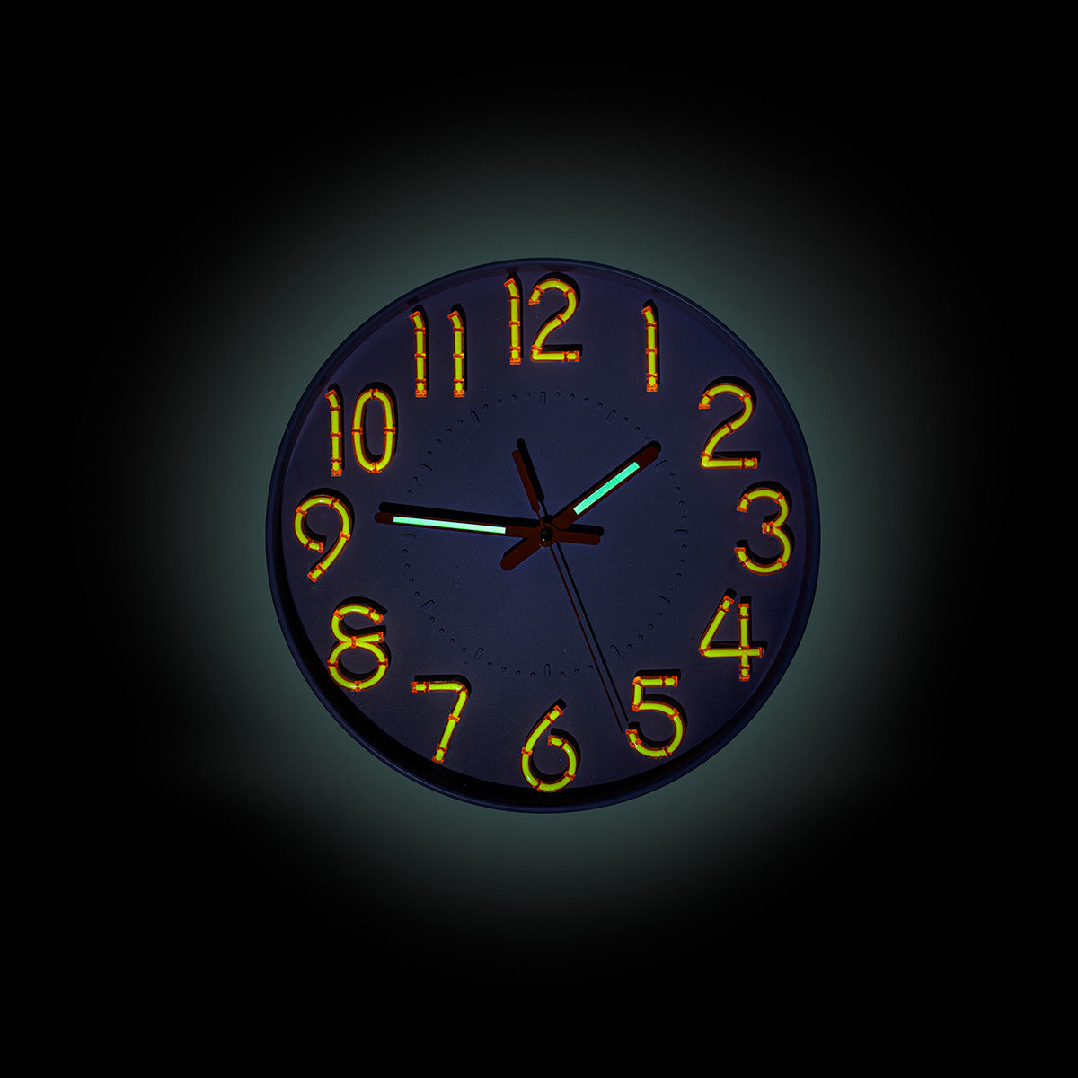 Glow in the dark wall clock