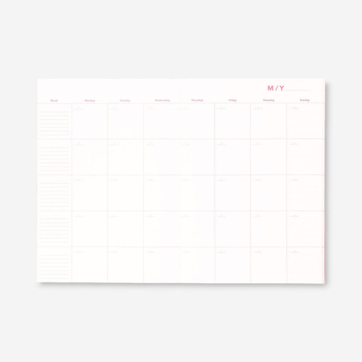 B5 floral monthly planner