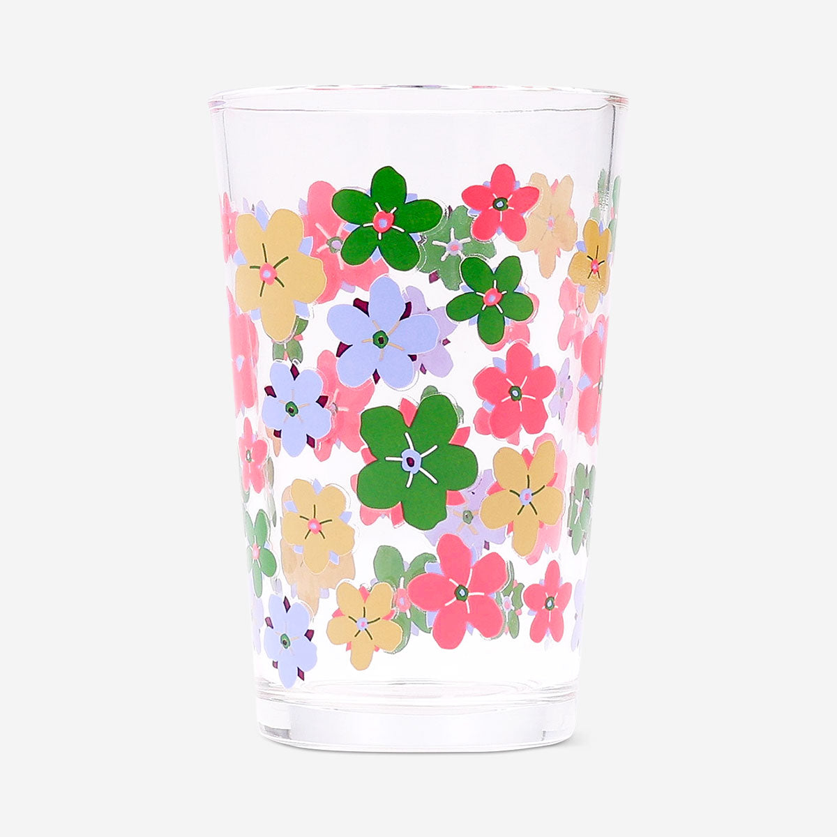 Çiçek Desenli Cam Bardak 220 ml