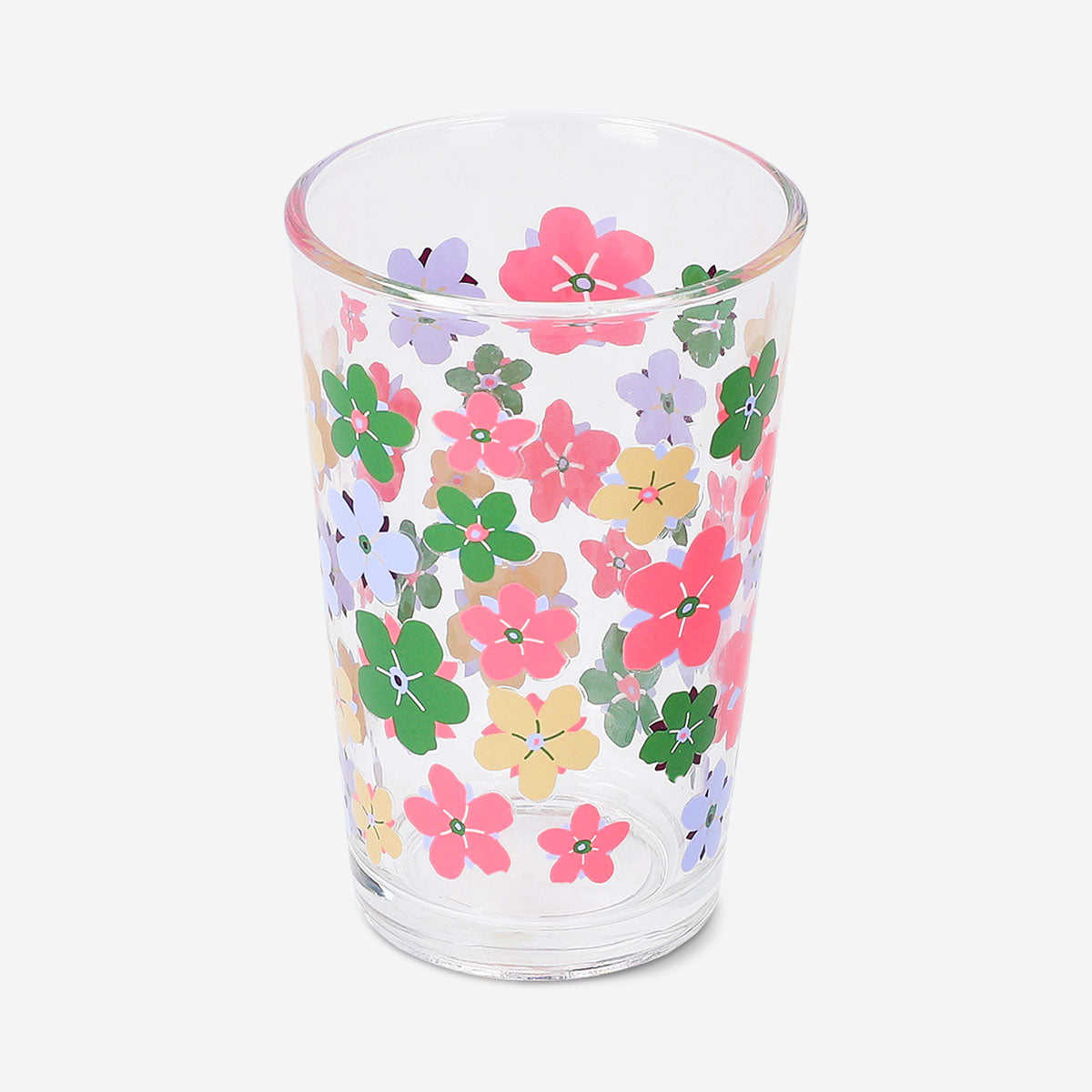 Çiçek Desenli Cam Bardak 220 ml