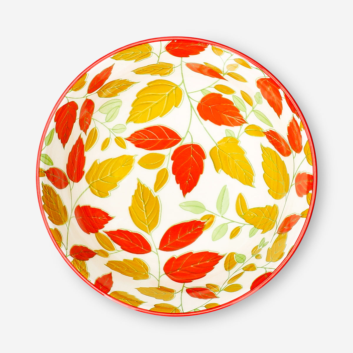 Bowl with leaf print - 14 cm