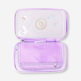 Purple hardcase pencil case with candy icons