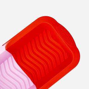 Pink and red silicone baking mould