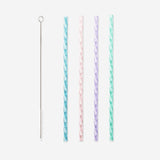 Reusable glitter straws - 8 pcs