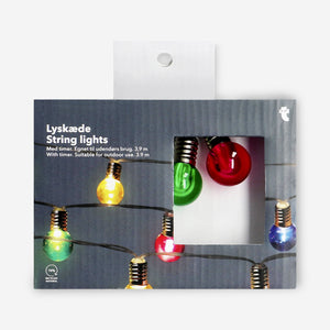Outdoor string lights - Multi coloured bulbs