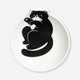 White bowl with cat - 10 cm