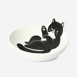 White bowl with cat - 10 cm