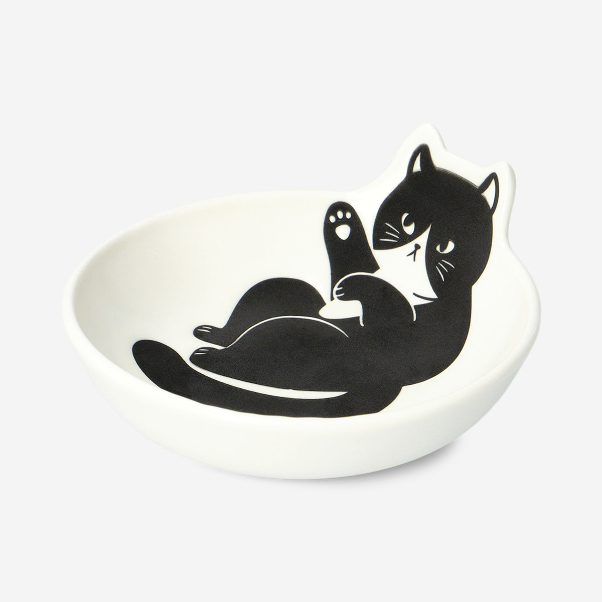 White bowl with cat - 10 cm