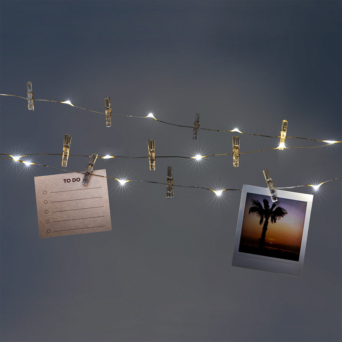 String lights - With 10 clips