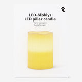 White LED pillar candle - 10 cm