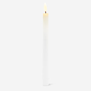 Beyaz LED Dekoratif İnce Mum 25 cm