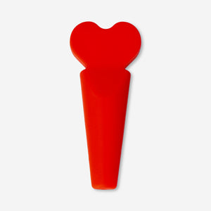 Red heart wine stopper