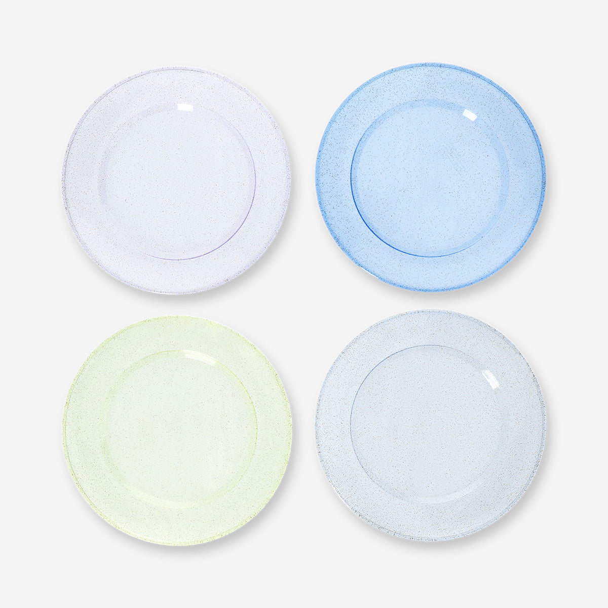 Reusable glitter plates - 4 pcs