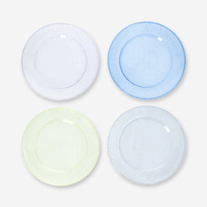 4'lü Plastik Simli Tabak Seti
