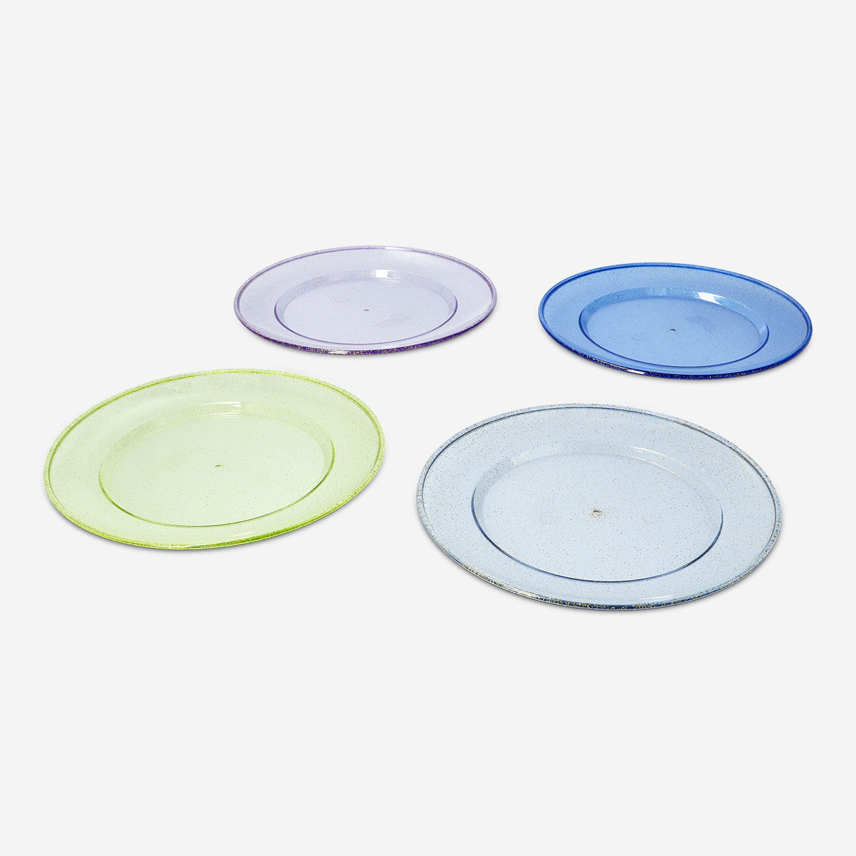 Reusable glitter plates - 4 pcs