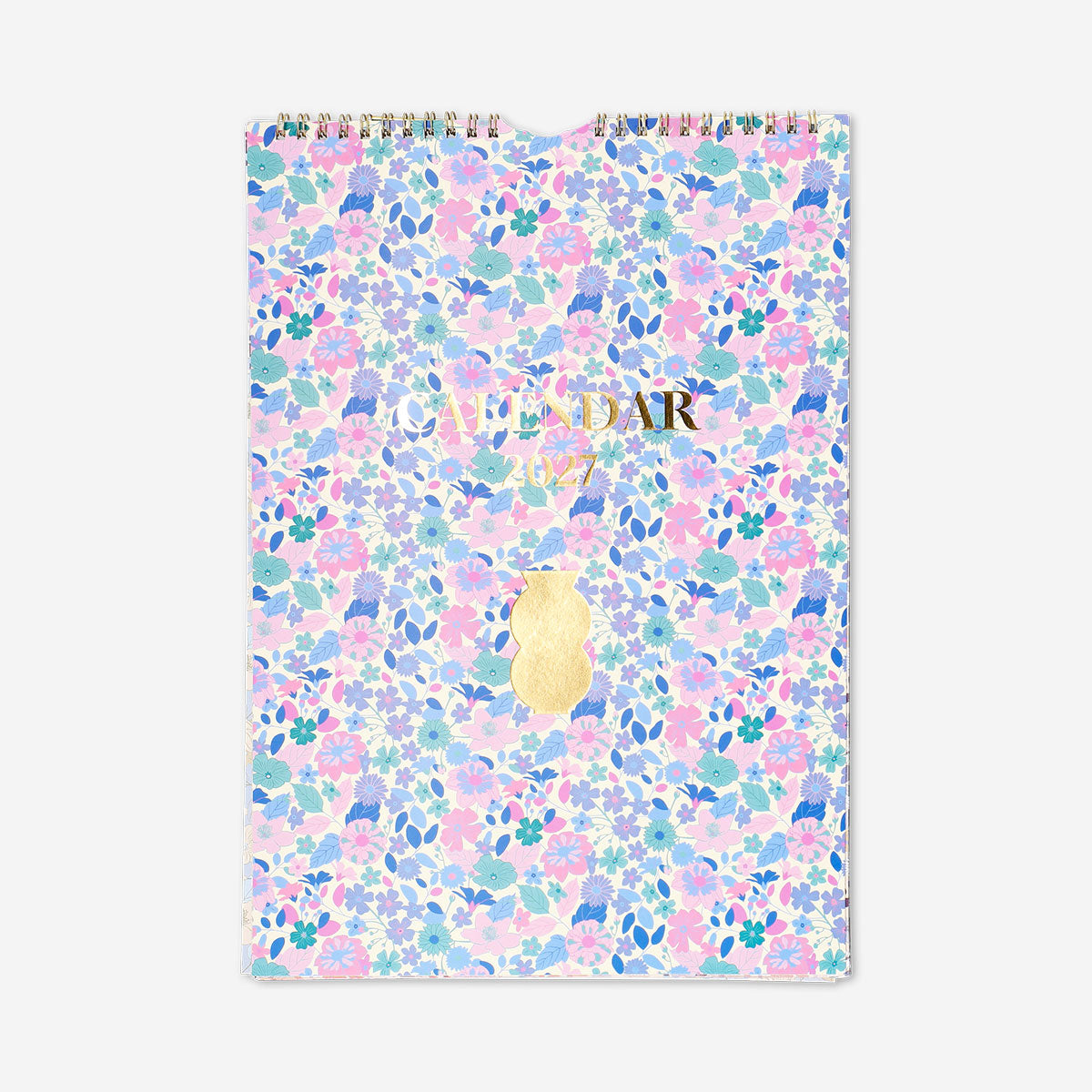 Floral monthly calendar for hanging 2027