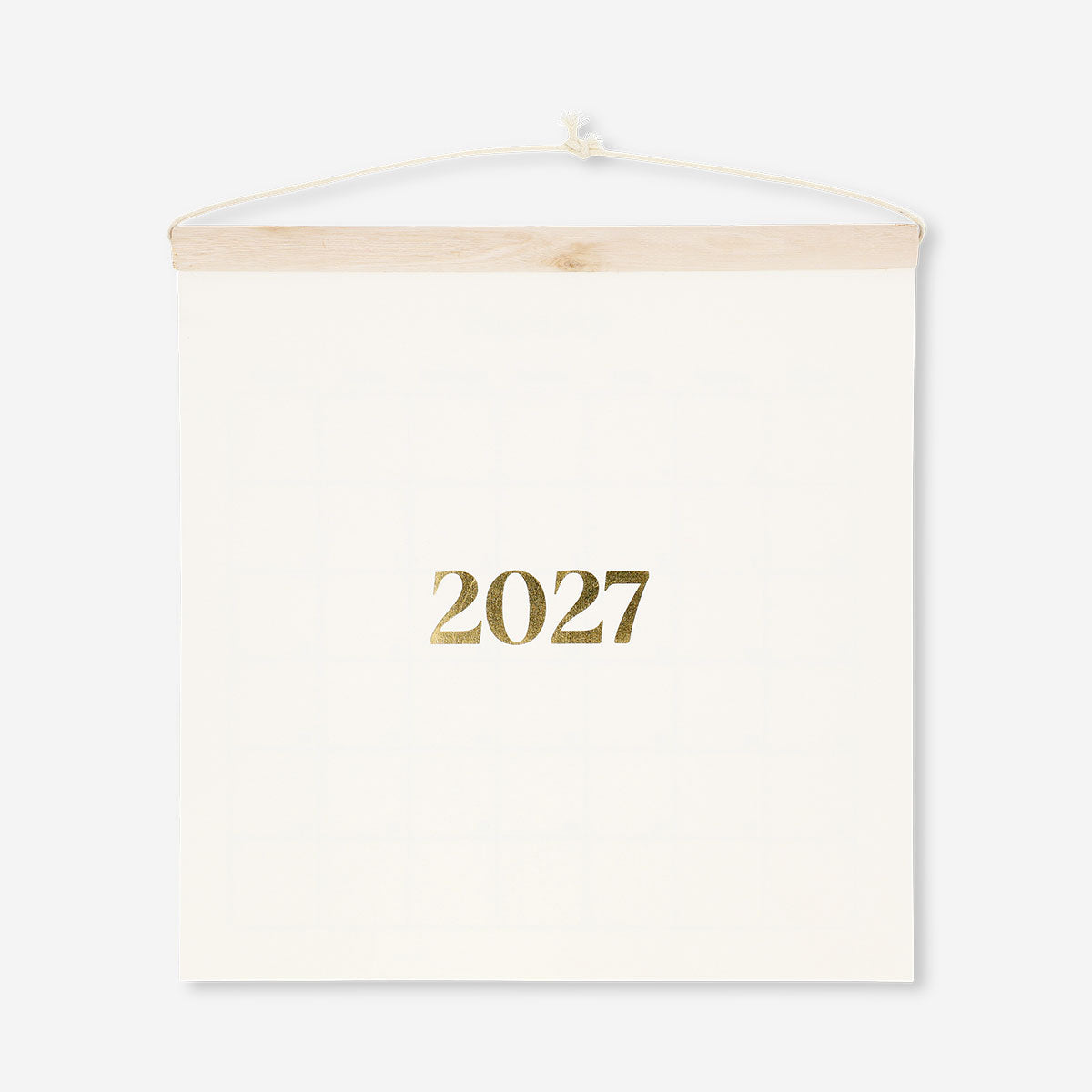 Ahşap Detaylı Bej Duvar Takvimi 2027