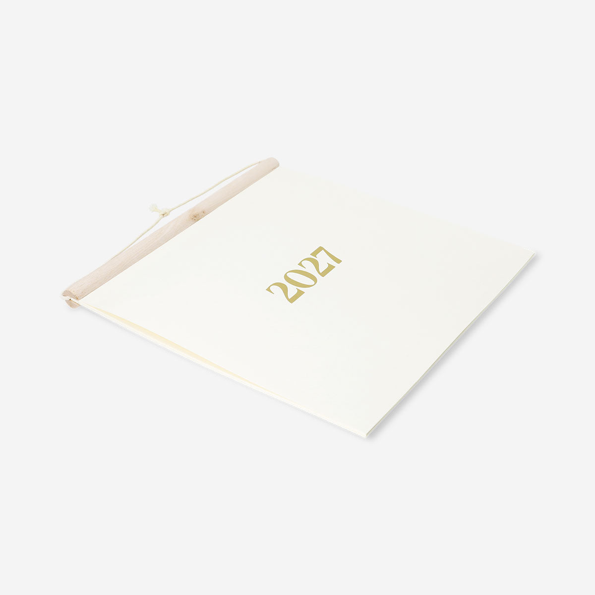 Ahşap Detaylı Bej Duvar Takvimi 2027