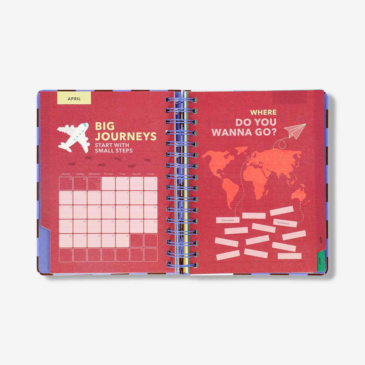 Bordo Kareli Çalışma Planlayıcı Defter