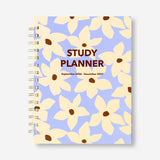 Bej Çiçekli Çalışma Planlayıcı Defter