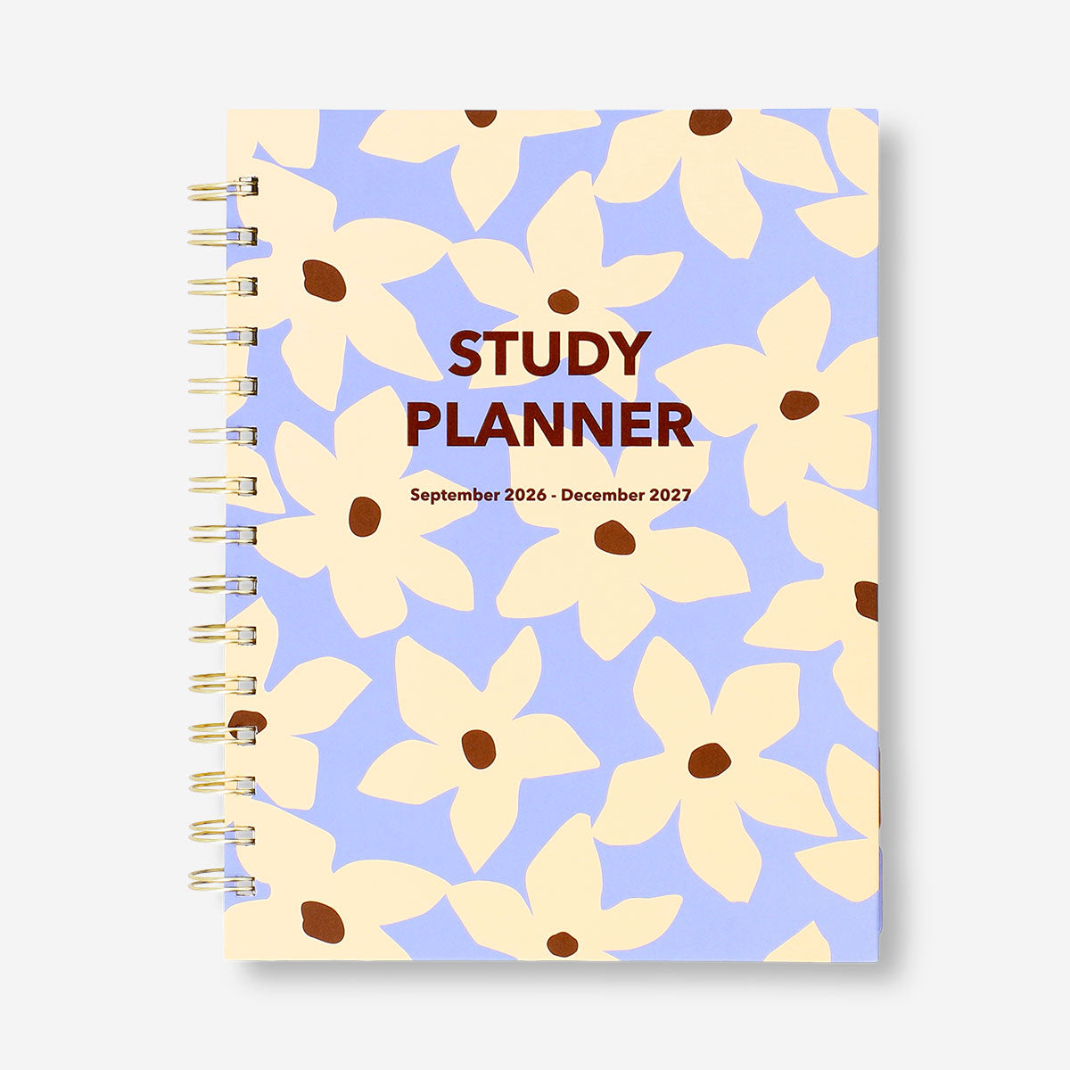 Bej Çiçekli Çalışma Planlayıcı Defter