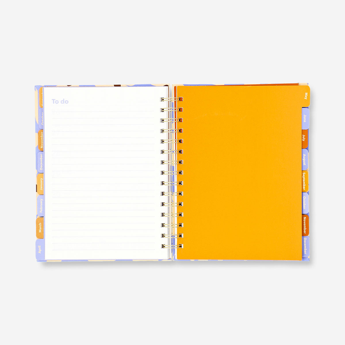 Bej Çiçekli Çalışma Planlayıcı Defter