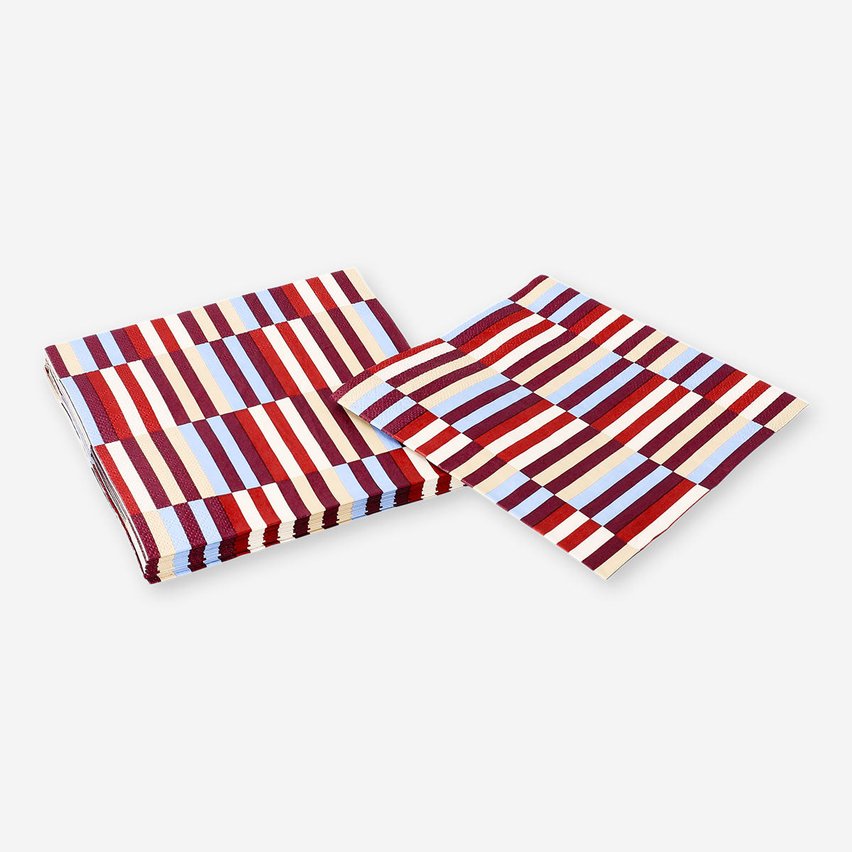 Napkins with autumnal stripes - 16 pcs