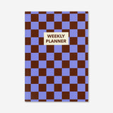 Bordo Mavi Kareli Haftalık Planlayıcı B5 Defter
