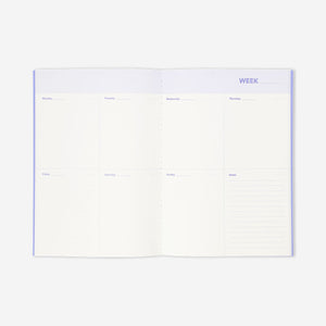 Bordo Mavi Kareli Haftalık Planlayıcı B5 Defter
